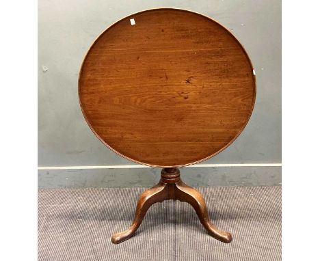 A George III mahogany tripod table, 80cm diameter and another smaller tripod table 51cm diameter (2)