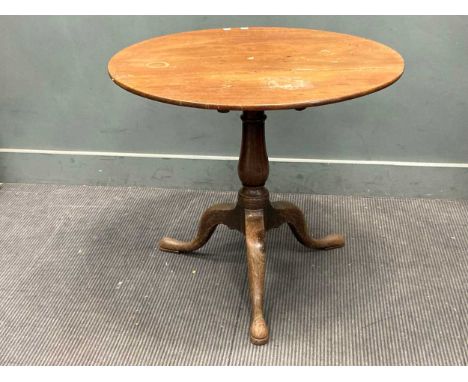 A George III and later mahogany tripod table71 x 81cm