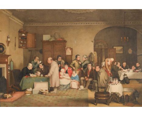 John Hopkins (exh. 1791-1809) after Sir David Wilkie Rent Daywatercolour over pencil with gum arabic on paper43.5 x 62cmProve