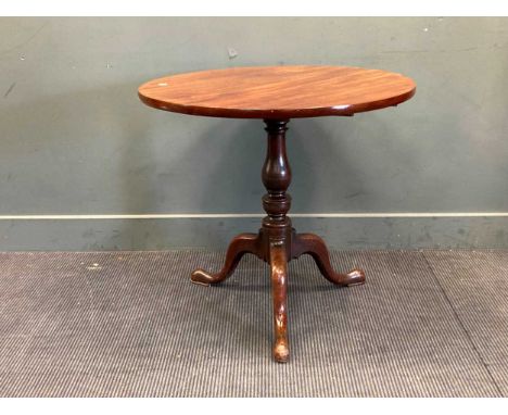 A George III style mahogany tripod table, 72 x 81cm
