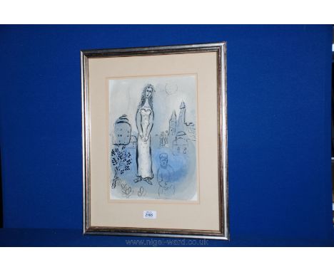A Marc Chagall Lithograph entitled 'Esther' from his 1960's biblical series.
