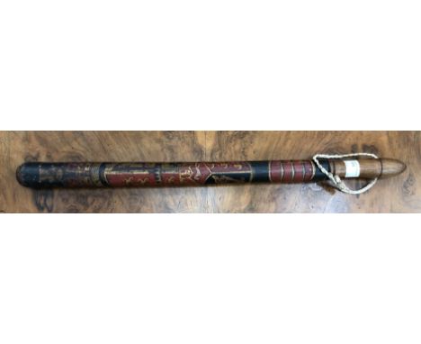 A large Georgian painted tipstaff