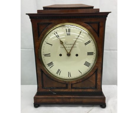 An early 19th century bracket clock by Barraud`s of Cornhill, London No 1233, recently serviced: in full working condition wi