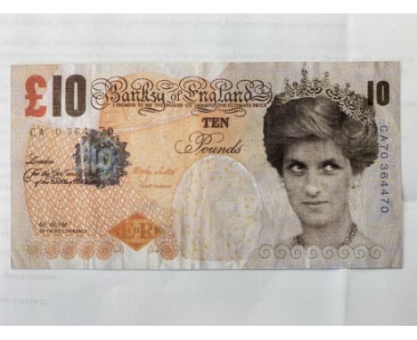 After Banksy (b. 1974): Die-Faced Tenner, offset lithograph printed in colours, 2004, printed by Pictures On Walls, London, t