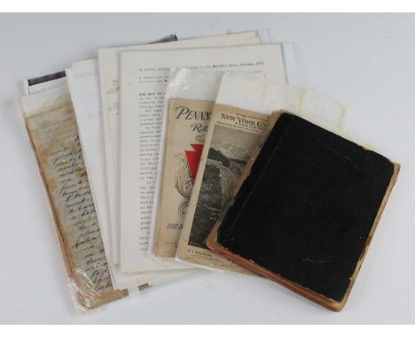 A collection of ephemera relating to the 1893 World’s Fair in Chicago, to include a hand-written diary describing the writer 