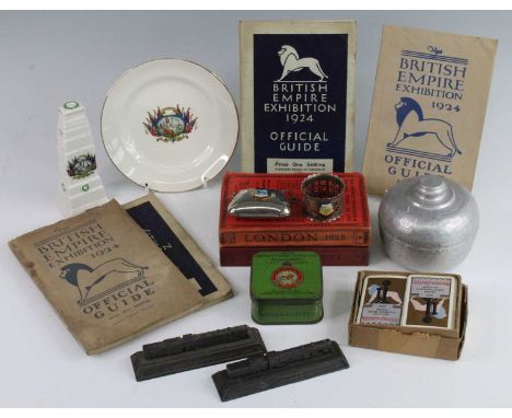 A collection of British Empire Exhibition 1924 guides, souvenirs and ephemera, to include Warlock &amp; Co's Illustrated Guid