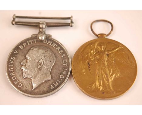 A WW I British War and Victory pair, naming 202100 PTE. H.V. MUNDEN. ESSEX. R. (2)
