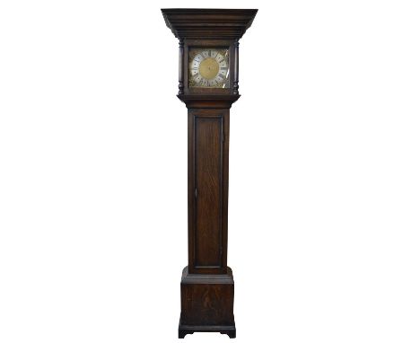 Johannes Kent, Congleton longcase clock, 30-hour movement, 10" brass dial with silvered chapter ring and applied spandrels, f