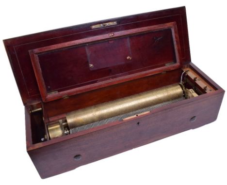 A musical box playing eight airs, by Nicole Frerés,Circa 1861, Ser. No. 38612,Playing folk and popular ballads, with single-s