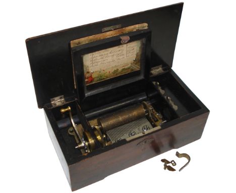 A small six-air musical box, by Paillard,Circa 1900Ser. No. **4389,Operatic and stage airs, small single-spring lever-wind mo