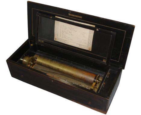 A hooked-tooth musical box playing eight airs, by Bremond,Circa 1886, Ser. No. 22319, Gamme No. 537,Playing mostly operatic a