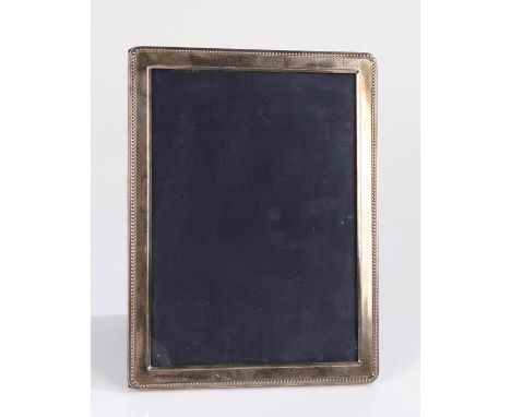 Elizabeth II silver photograph frame, Sheffield 1992, maker&nbsp;Carr's of Sheffield Ltd. the rectangular frame with beaded b