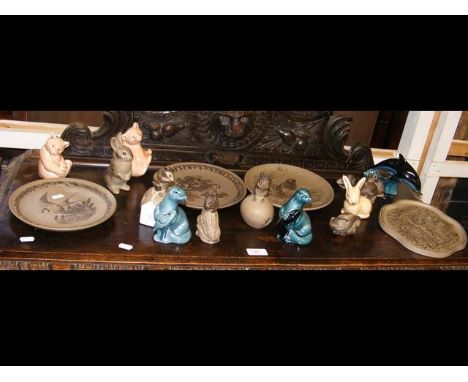 A selection of Poole Pottery, including 'Autumn', 'The Swallow', etc. 