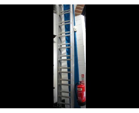 A large aluminium two section ladder