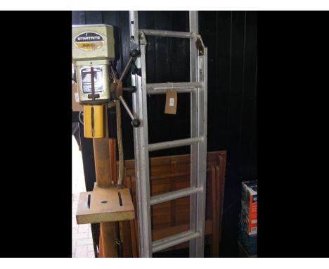 An aluminium step ladder