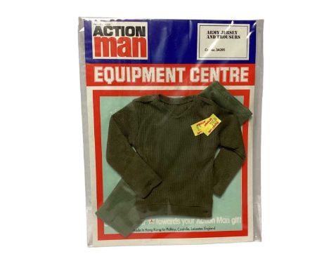 Palitoy Action Man equipment Centre Army Jersey &amp; Trousers No.34285 and Miro Meccano Ratelier D'Armes Rifle Rack Ref:5342