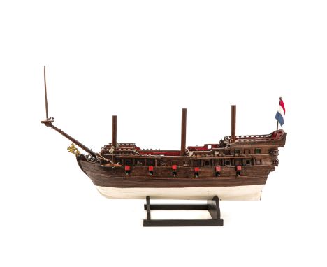 Model of a Frigate, ca. 1800, length 139 cm.