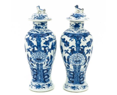 Floral decor, Kangxi mark, 28 cm. tall, chip.