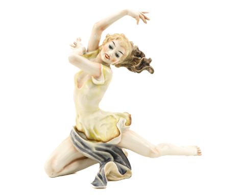 Germany, signed K. Tutter, marked Hutschenreuther, depicting dancer, height 28 cm.