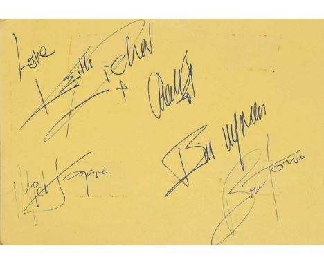 Rolling Stones Autographs five signatures: Keith Richard, Charlie Wattsm Mick Jagger, Bill Wyman and Brian Jones on on page i