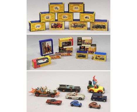 Various Diecast including Mattel Hotwheels Redline: Custom Eldorado and two Custom Volkswagens; Corgi Noddy car black face, C