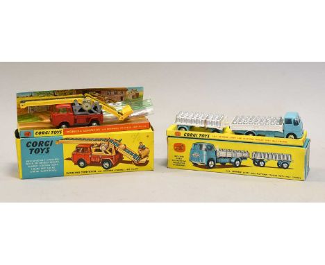 Corgi Gift Set 21 ERF Dropside Lorry And Trailer With Milk Churns together with 64 Working Conveyor on Forward Control Jeep (