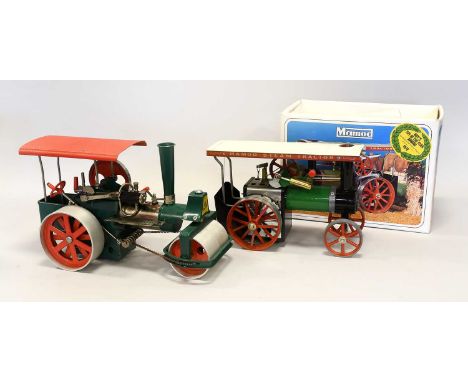 Wilesco Old Smokey Steam Roller and Hornby Live Steam with leaflet (E-G, has been fired) together with Mamod TE1a Traction En
