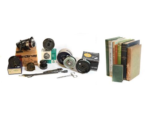 Various Fly and Spinning Reels consisting of a Hardy Marquis multiplier #8/9, an Abu Cardinal 65R, an Intrepid Rimfly, an All