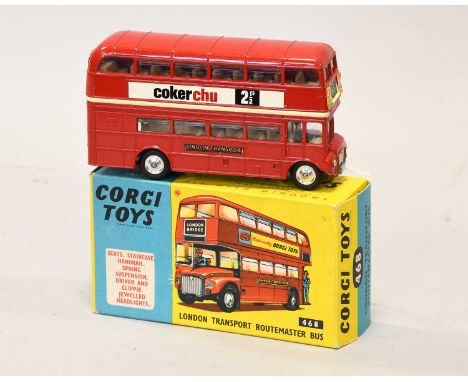 Corgi 468 London Routemaster Bus Coker Chu 2 1/2d (E box E-G)Some very minor wear to decals (see images) most significant dam
