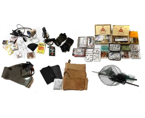 Assorted Fishing Items comprising of a pair of Daiwa Alltmor neoprene bootfoot waders, a pair of Ocean bootfoot rubber waders