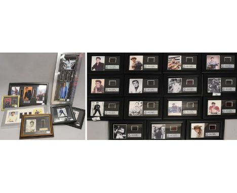 Elvis Presley A Set Of 15 Rye By Post Film Pieces each framed with CoA; together with seven larger film sections each framed 