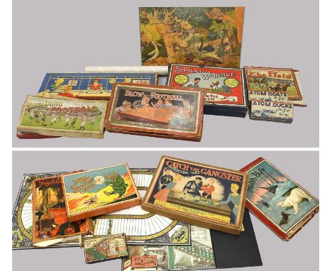Various Boardgames and Other Games including Fighting the Fire, Catch the Gangster, To the North Pole, The Field, Jolly Shoot