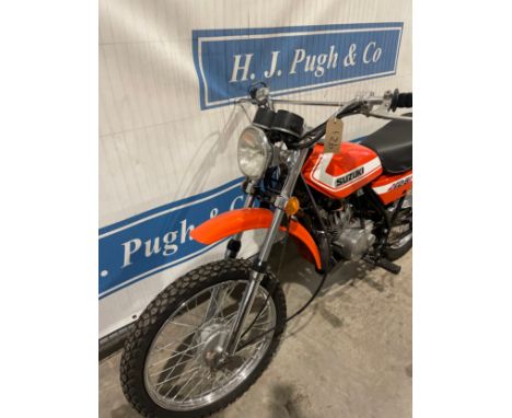Suzuki 125 motorcycle. 1973. Frame No- 39505. Engine No- 39508. Reg NVJ 94M. Part of V5 
