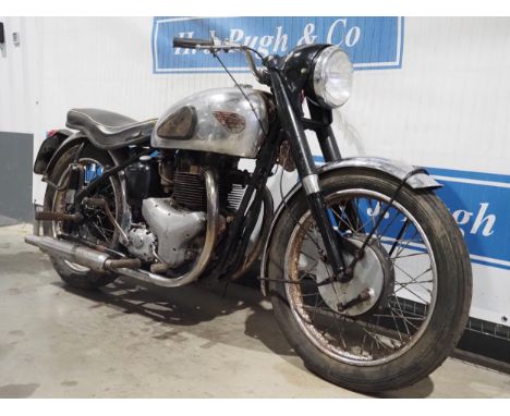 BSA Golden Flash motorcycle. 1952. Plunger model with 650cc engine. Reg. SXS 317. V5 