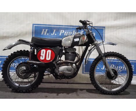BSA B50 trials motorcycle. 1971. Engine No. B50MX/EE11270. Frame No. B50MXEE11270. C/W special late forks. Raced by Alec Dorr