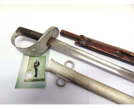 A BRITISH 1882 PATTERN CAVALRY TROOPER'S SWORD the 87cm blade bearing various marks at the ricasso, including inspector's num