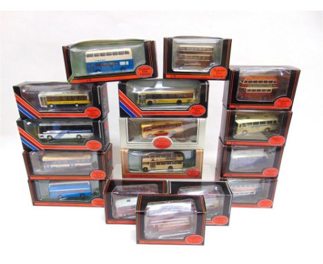 SIXTEEN ASSORTED EXCLUSIVE FIRST EDITIONS 1/76 SCALE MODEL BUSES various liveries, each mint or near mint and boxed.