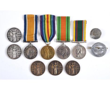 A GREAT WAR PAIR OF MEDALS TO CORPORAL P. VOWLES, HAMPSHIRE REGIMENT comprising the British War Medal 1914-20 and Victory Med