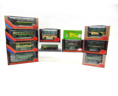 ELEVEN 1/76 SCALE MODEL BUSES comprising eight 'Southern National' by Exclusive First Editions, and three 'Aldershot & Distri