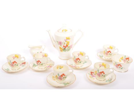 A vintage 20th Century Tuscan - Plant,&nbsp;bone china&nbsp;tea set / service comprising of a lidded teapot with milk jug, su