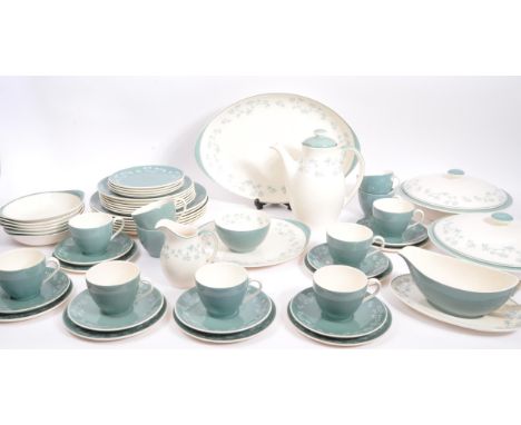 Royal Doulton - A 20th Century vintage collection of Royal Doulton Queens Lace china coffee and dinner service. To include co