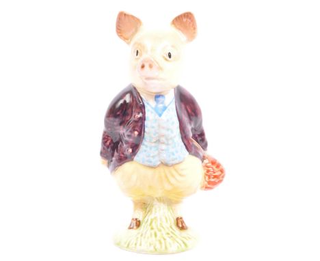 A vintage retro Beswick ceramic Beatrix Potter / Beatrice Potter figurine 'PIGLING BLAND', Marked to base Beatrix Potters Pig