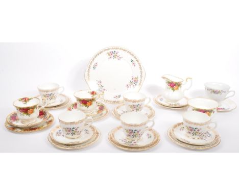 Royal Albert - Old Country Roses - English fine bone china tea service set. Comprising of; 2 x cups & saucers, plate, milk ju