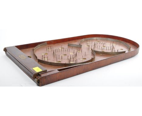 A 1920s / 1930s period Amersham, 'Scora Bagatelle' board with ball bearings and pusher.&nbsp;Marked to body - Amersham 'Scora
