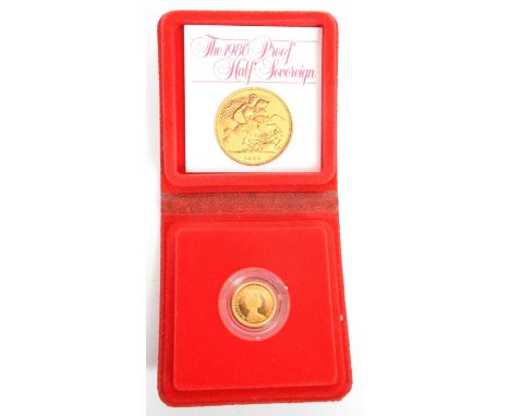 Elizabeth II, Proof Half Sovereign 1980, obv. Machin portrait of the Queen right, rev. Pistrucci, encapsulated in Royal Mint 