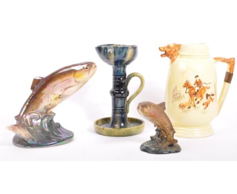 A collection of mid&nbsp;century &amp; later ceramic decorative pieces. The lot to include Beswick brown flying trout - marke