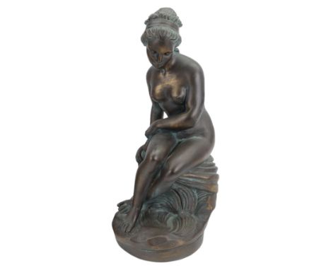 Austin Productions Art Nouveau style sculpture 'La Grace' after Eugene Marioton, signed and with impressed marks, together wi