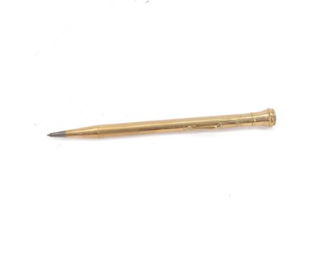 9ct gold filled propelling pencil by Wahl Eversharp & co, with engine turned decoration