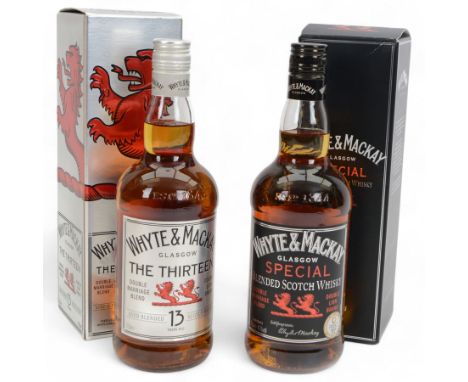 Whyte & Mackay 13 year old blended scotch whisky 70cl, 40% vol and Whyte & Mackay Glasgow special blended Scotch Whisky 70cl 