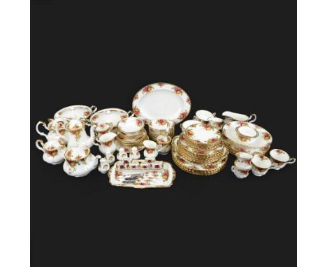 Royal Doulton Old Country Roses tea, coffee and dinner service, including coffee pot, three teapots, two covered dishes, six 
